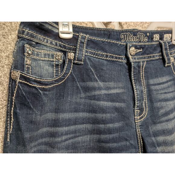 Baggy MissMe Jeans Womens Mid-Rise Easy Boot STYLE Y2K 2000's Size 32 - Picture 2 of 8